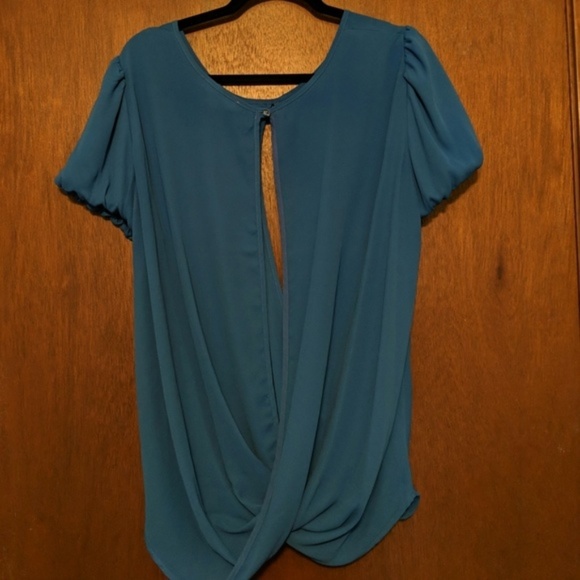 NY Collection Blue Blouse - Picture 2 of 2